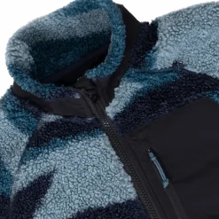 Urberg Printed Pile Fleece Jacket Jr Blue Aop