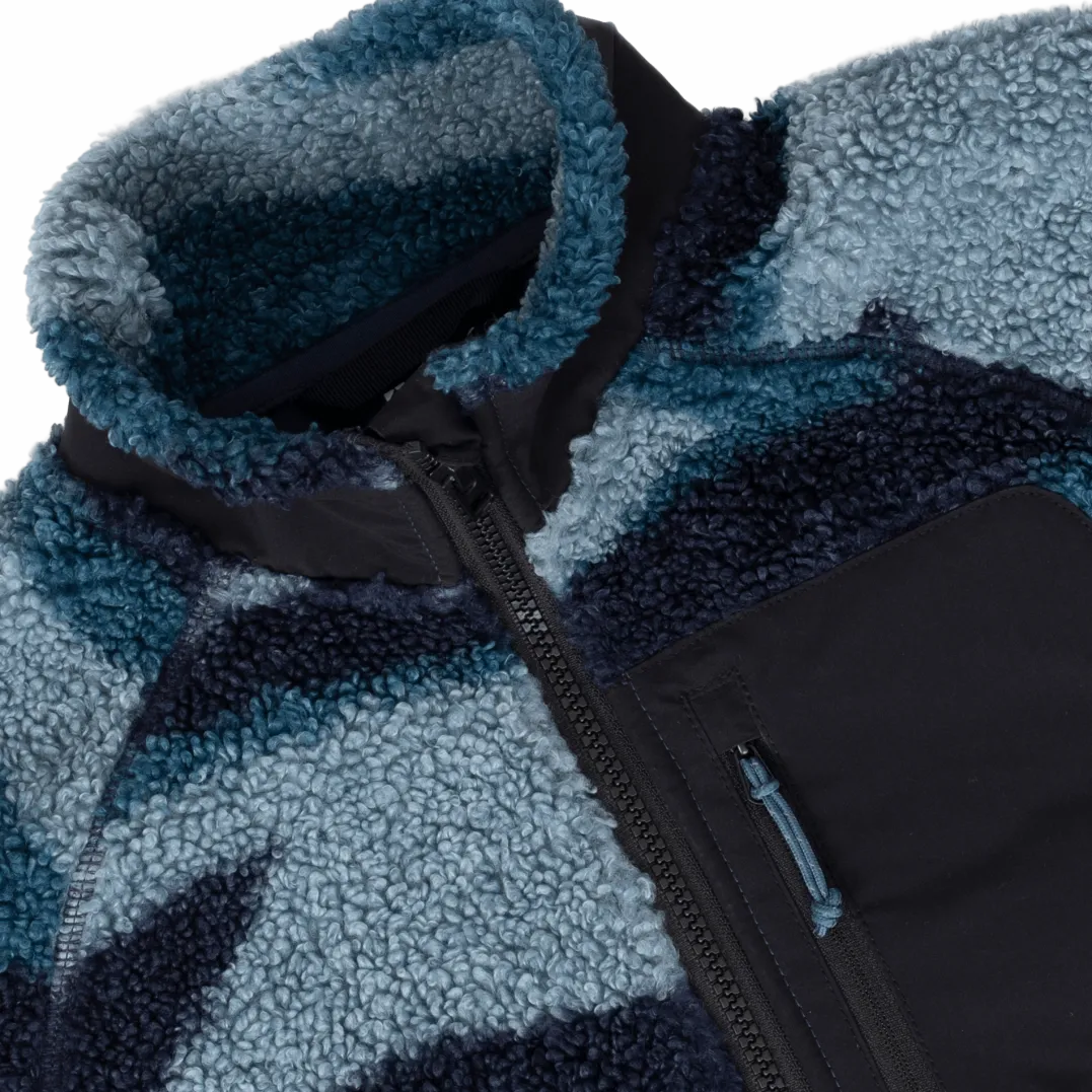 Urberg Printed Pile Fleece Jacket Jr Blue Aop