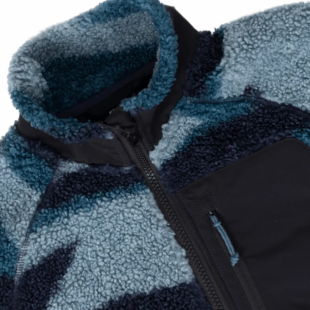 Urberg Printed Pile Fleece Jacket Jr Blue Aop