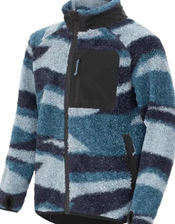 Urberg Printed Pile Fleece Jacket Jr Blue Aop