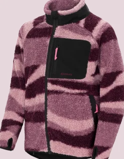 Urberg Printed Pile Fleece Jacket Jr Pink Aop
