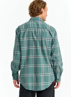 Urberg Two Pocket Flanell Shirt Men Blue Nights/deep Lichen Green