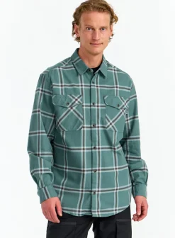 Urberg Two Pocket Flanell Shirt Men Silver Pine/ Blue Nights