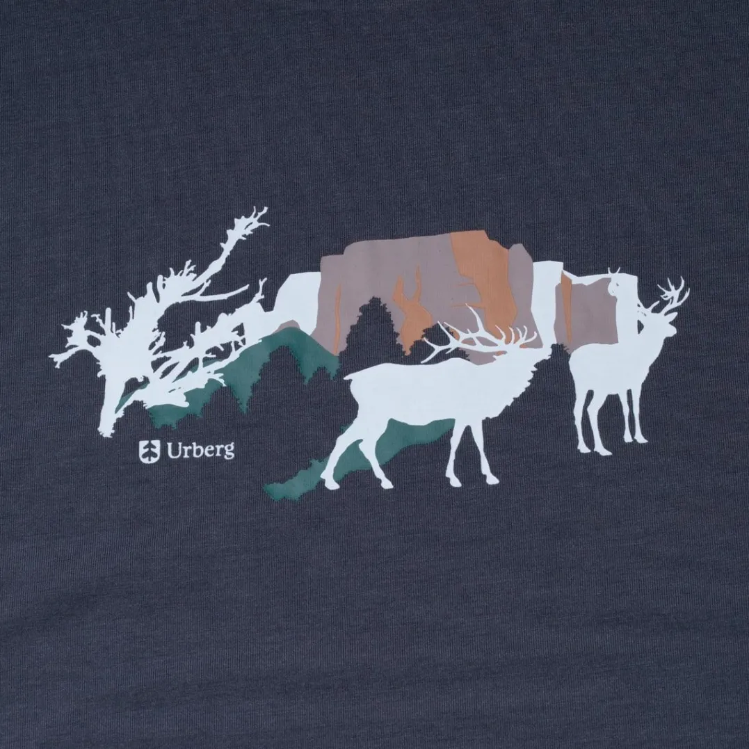 Urberg Women's Printed Tree Tee Blue Nights