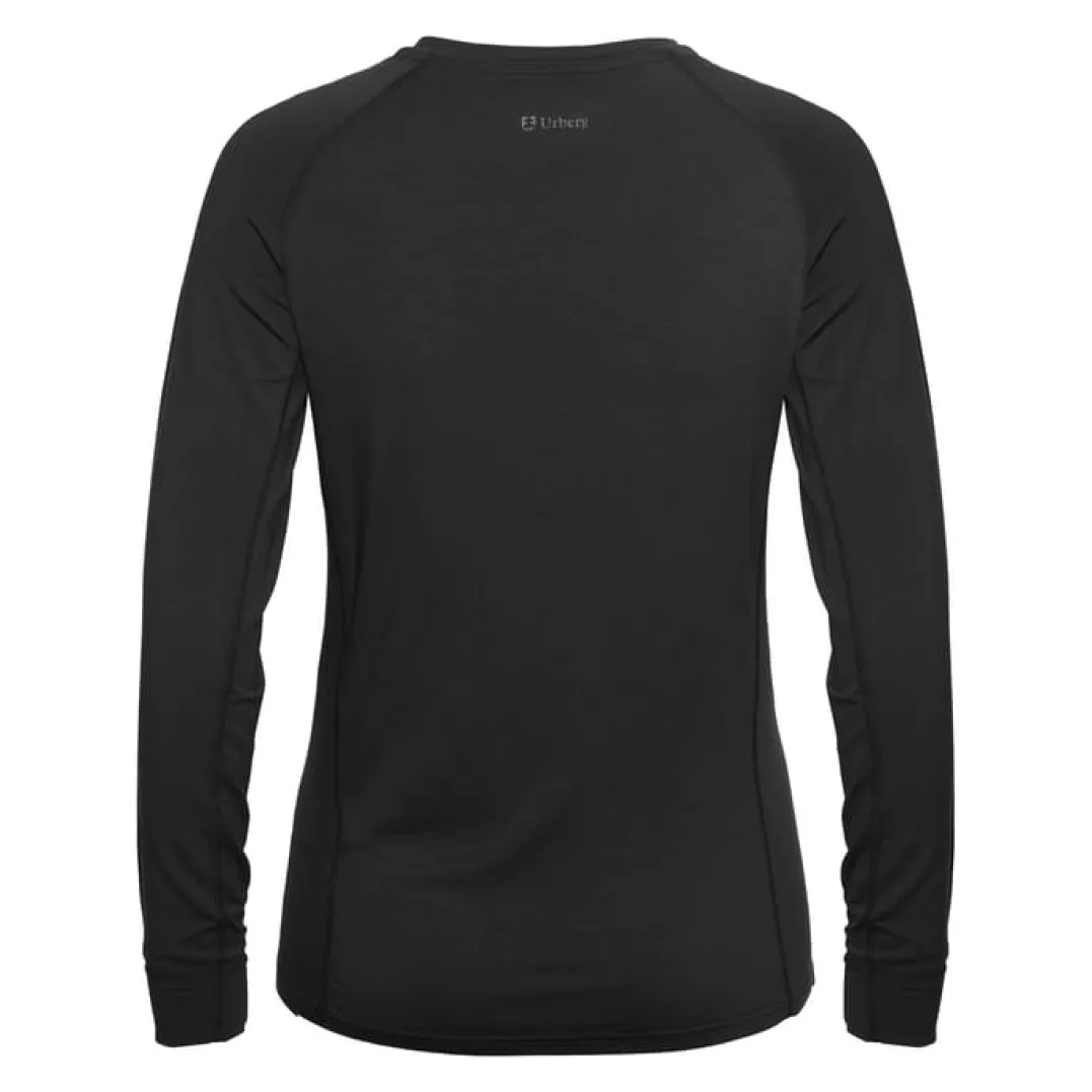 Urberg Women's Solid Tree Base Layer Top Black Beauty