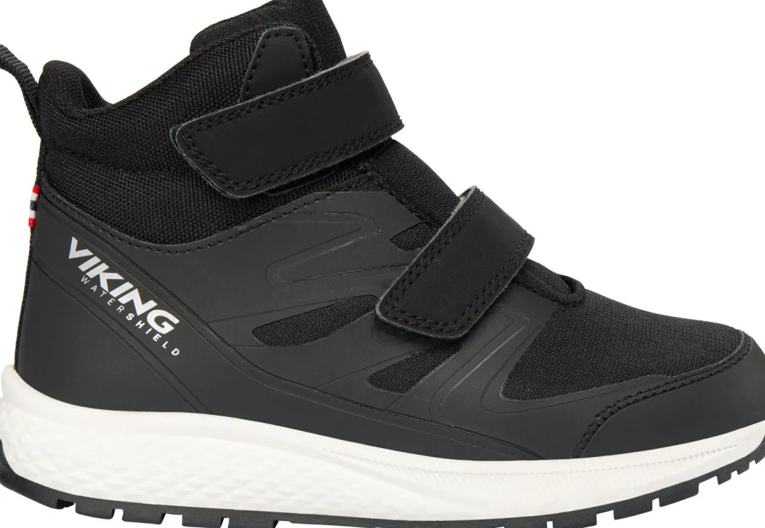 Viking Footwear Kids' Equip Mid Waterproof 2V Black