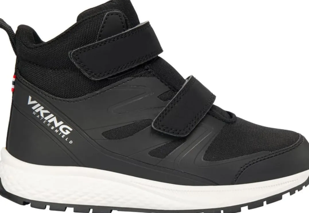 Viking Footwear Kids' Equip Mid Waterproof 2V Black
