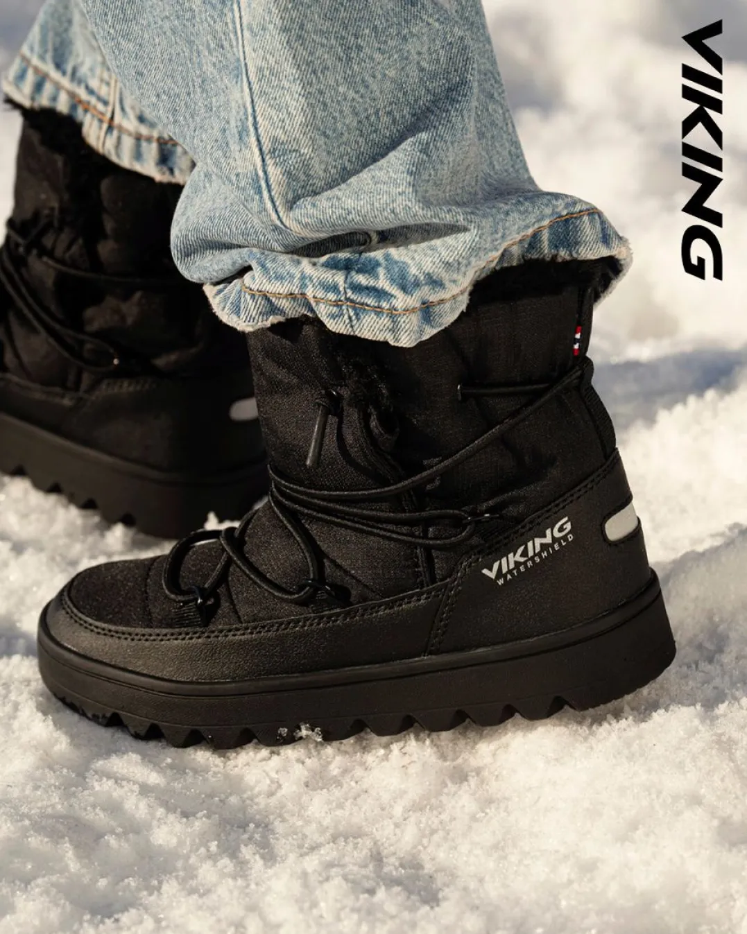 Viking Footwear Snowflake Warm Wp Sl Black