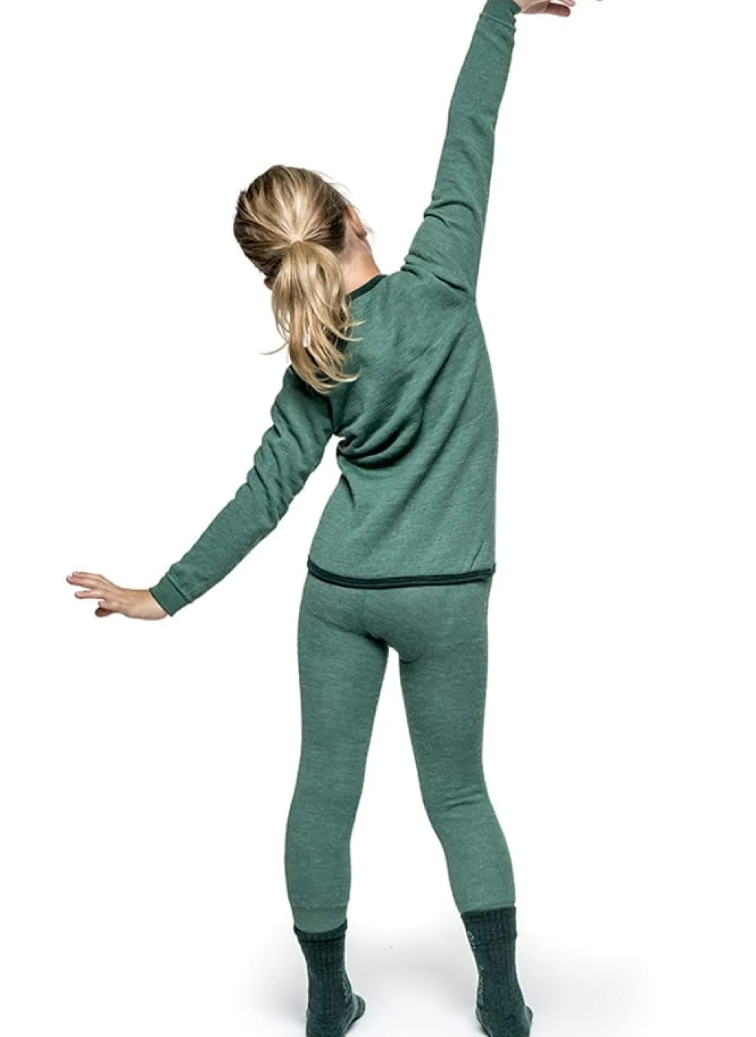 Woolpower Kids' Crewneck 200 Lake Green