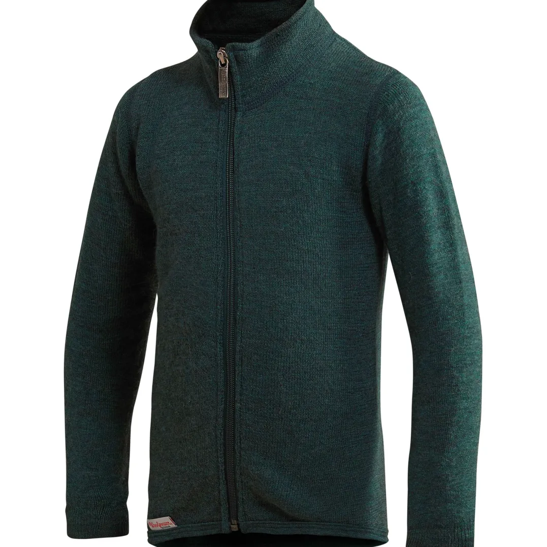 Woolpower Kids' Full Zip Jacket 400 Forest Green