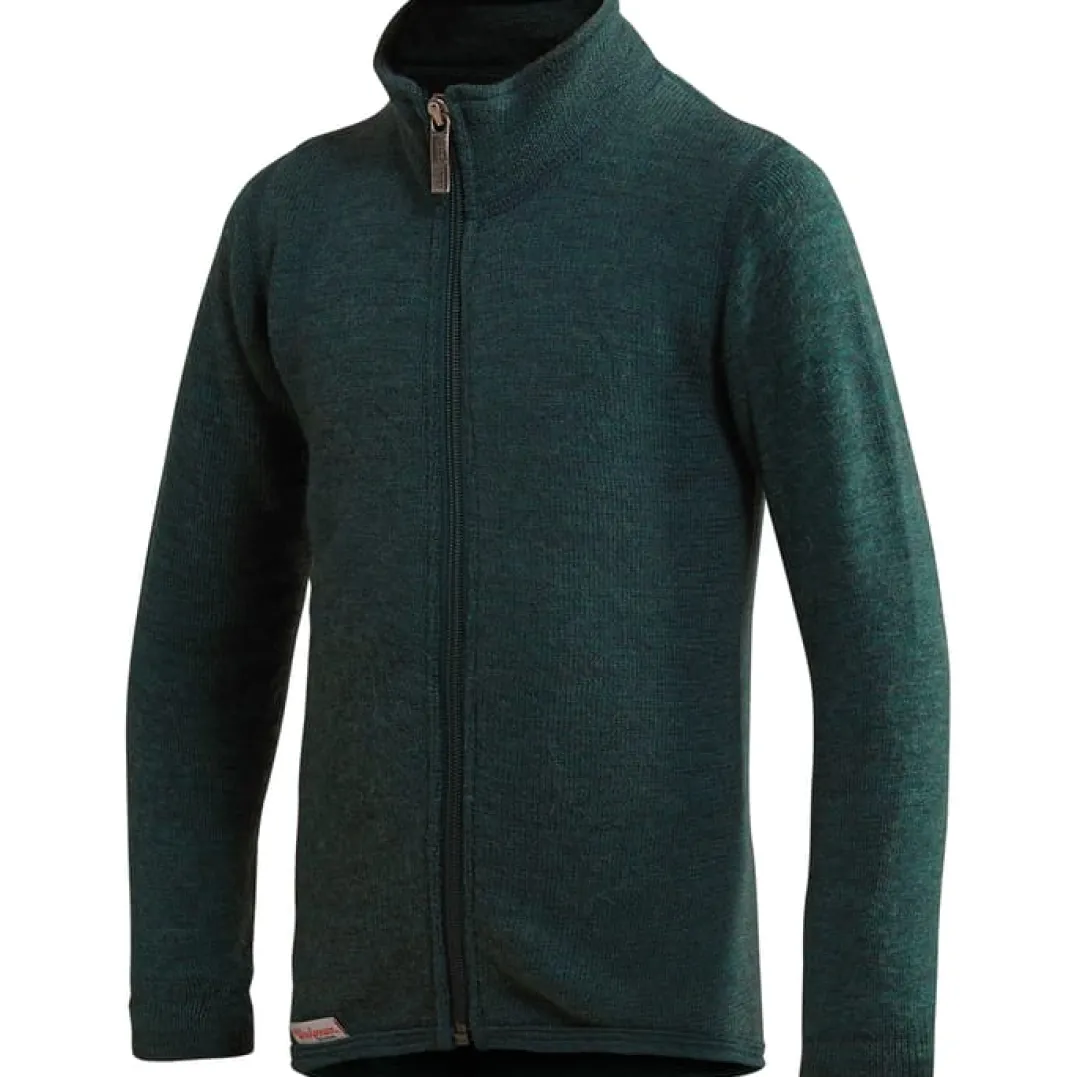 Woolpower Kids' Full Zip Jacket 400 Forest Green