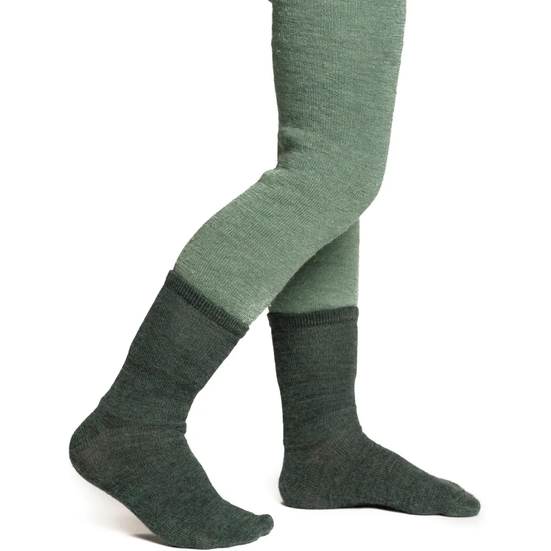 Woolpower Kids' Socks Liner Classic Forest Green