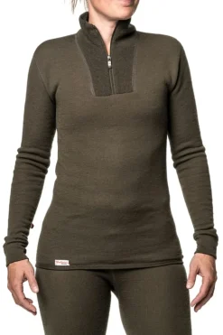 Woolpower Zip Turtleneck 200 Pine Green