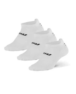 2XU Ankle Socks 3 Pack White/Black