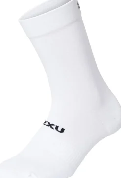 2XU Crew Socks 3 Pack White/Black