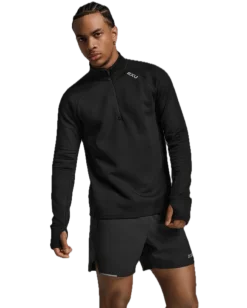 2XU Ignition Hyper-Haptic 1/4 Zip Black/silver Reflective