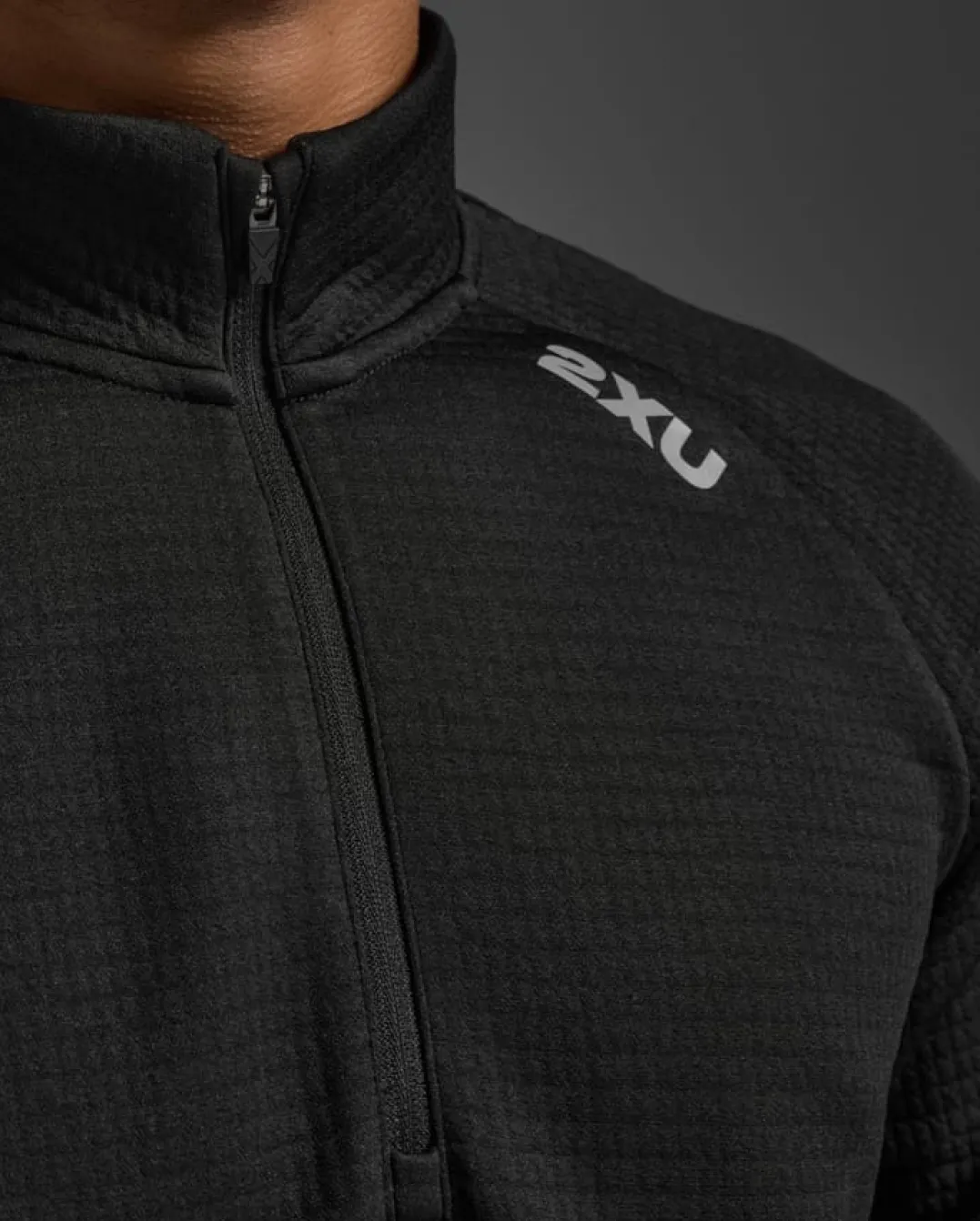 2XU Ignition Hyper-Haptic 1/4 Zip Black/silver Reflective
