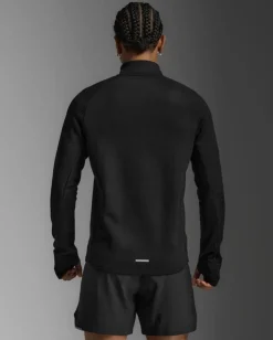 2XU Ignition Hyper-Haptic 1/4 Zip Black/silver Reflective