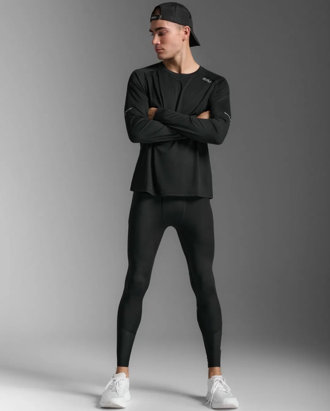 2XU Men's Aero Mesh Compression Tights Black/silver Reflective