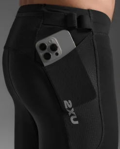 2XU Men's Aero Mesh Compression Tights Black/silver Reflective