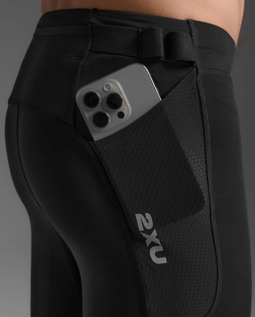 2XU Men's Aero Mesh Compression Tights Black/silver Reflective