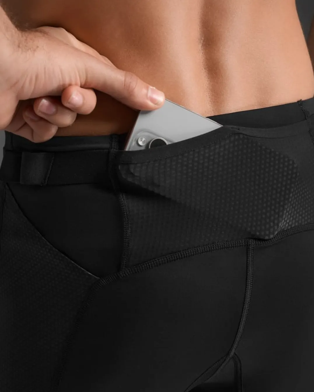 2XU Men's Aero Mesh Compression Tights Black/silver Reflective