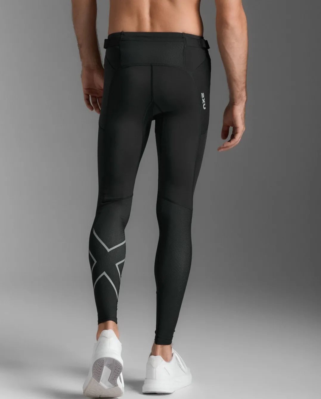 2XU Men's Aero Mesh Compression Tights Black/silver Reflective