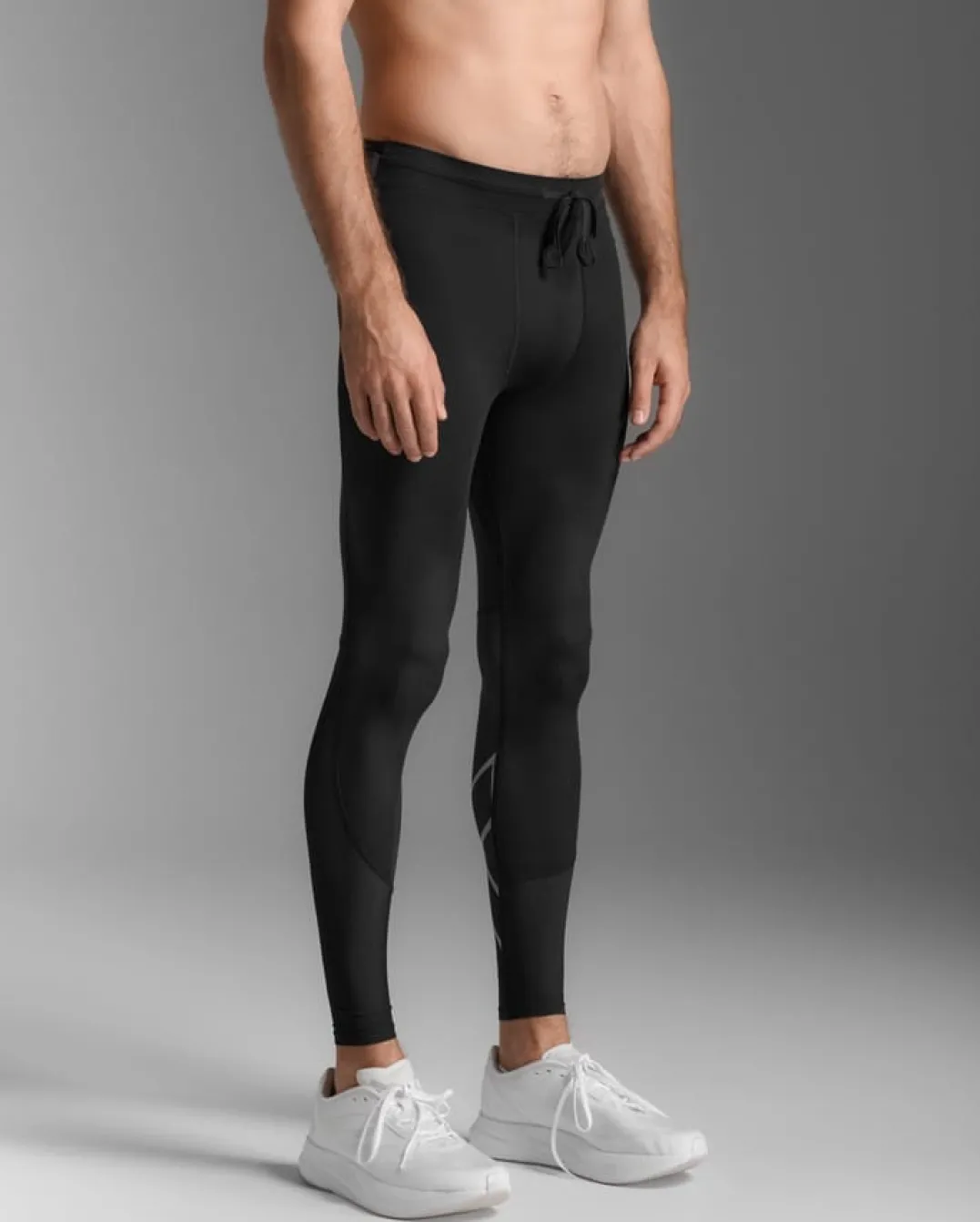 2XU Men's Aero Mesh Compression Tights Black/silver Reflective