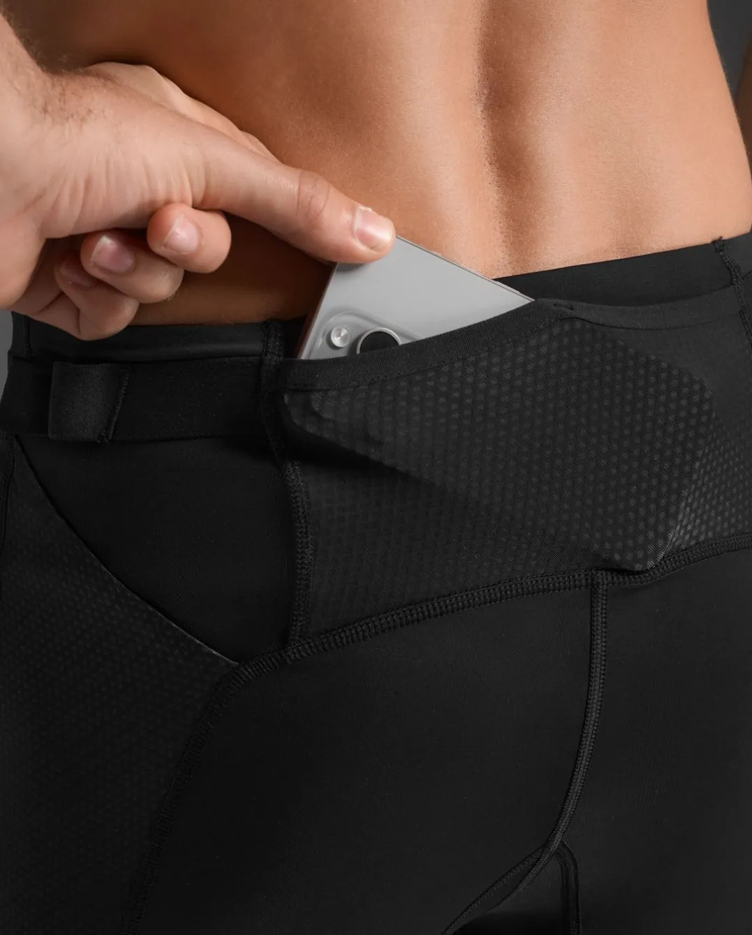 2XU Men's Aero Mesh Compression Tights Black/silver Reflective