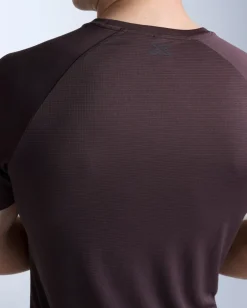 2XU Men'S Aero Mesh Tee Bark/black Reflective
