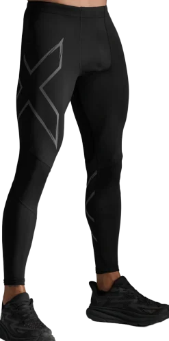 2XU Men'S Ignition Shield Compression Tights Black/ Black Reflective