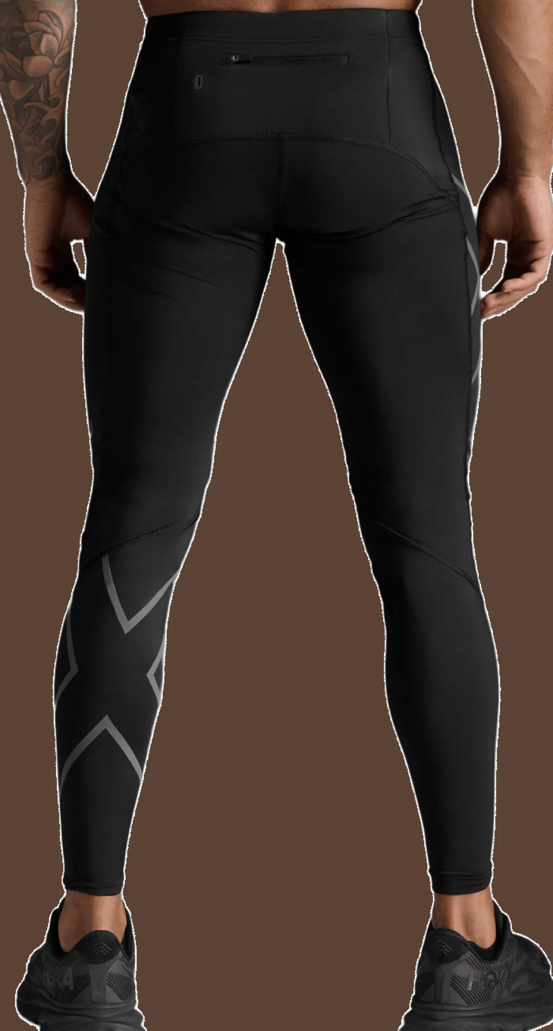 2XU Men'S Ignition Shield Compression Tights Black/ Black Reflective