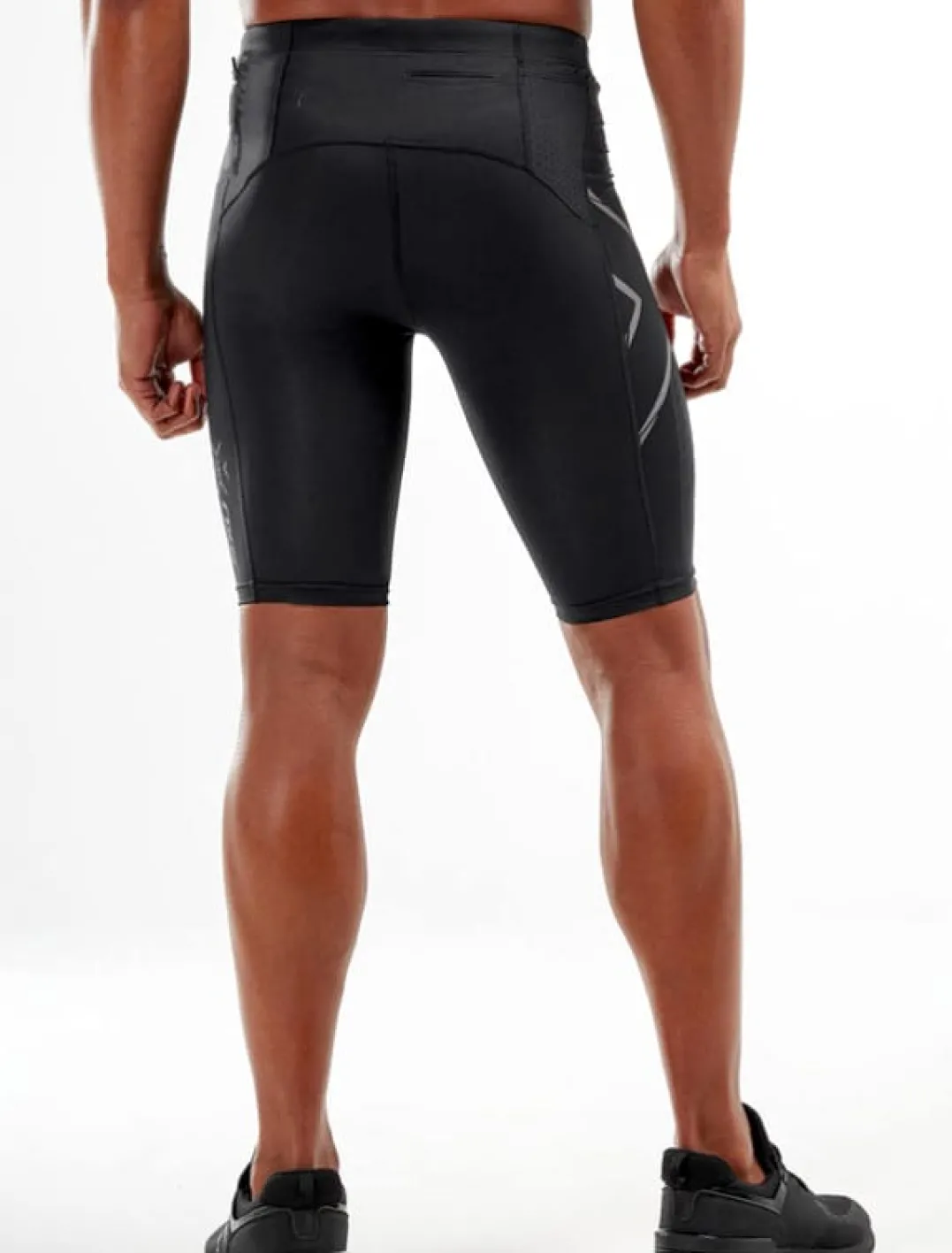 2XU Men's MCS Run Compression Shorts Black/Black Reflective