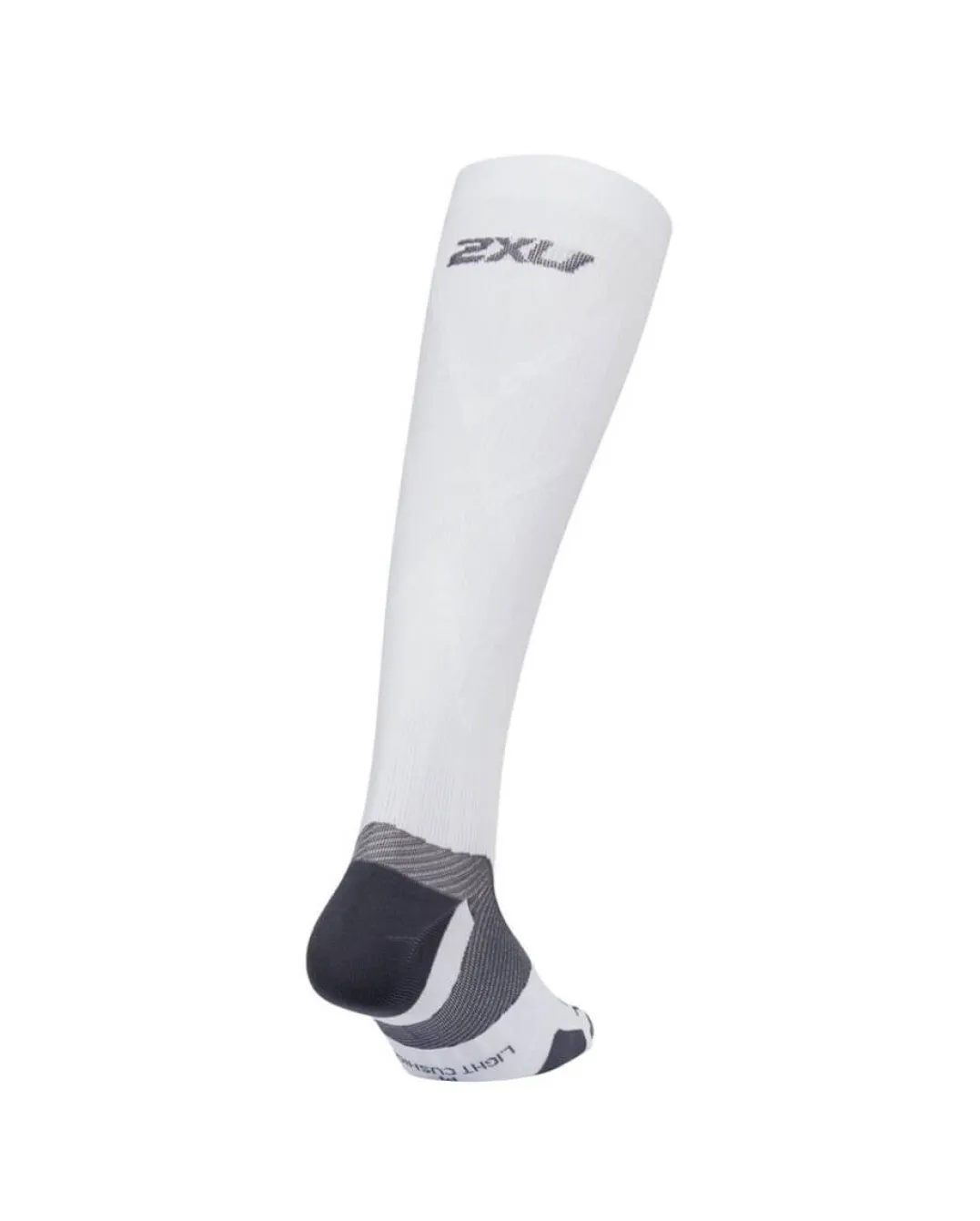 2XU VECTR Light Cushion Full Length Socks White/Grey