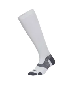 2XU VECTR Light Cushion Full Length Socks White/Grey