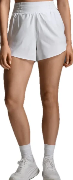2XU Women's Aero Hi-Rise 2-In-1 3 Inch Shorts White/silver Reflective