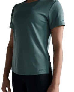2XU Women'S Aero Mesh Tee Olive Leaf/olive Leaf Reflective
