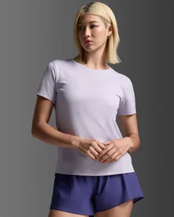 2XU Women'S Aero Mesh Tee Virtual Violet/violet Reflective