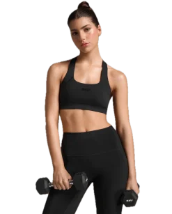 2XU Women'S Form Racerback Medium Impact Bra Black/black