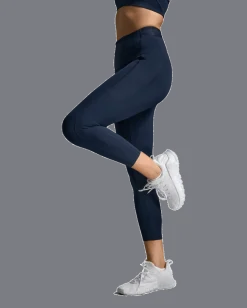 2XU Women's Form Stash Hi-Rise Compression 7/8 Midnight/midnight