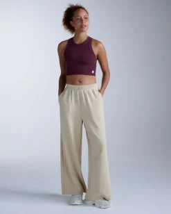 2XU Women'S Wonderluxe Sand Washed Wide Leg Pants Mojave Desert/white